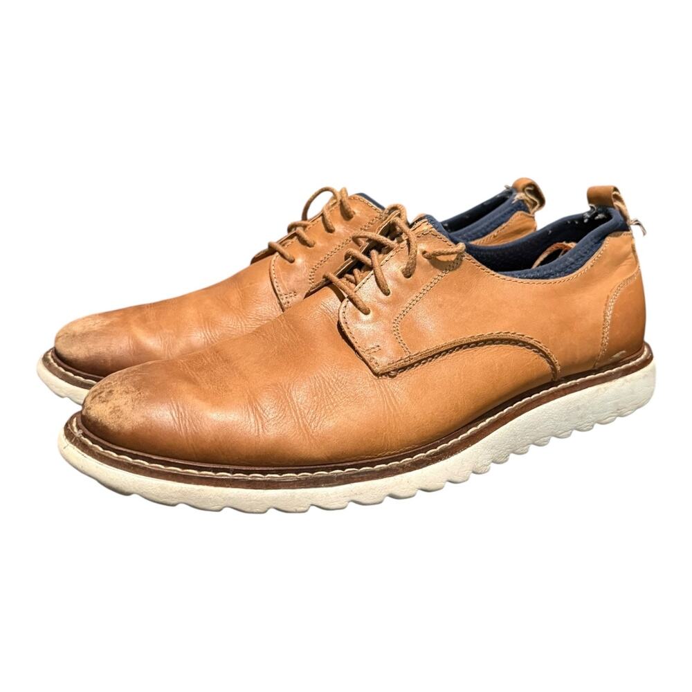 Johnston & Murphy Duncan Knit Plain Toe Shoes Men's 10.5 M Brown Slip On Comfort